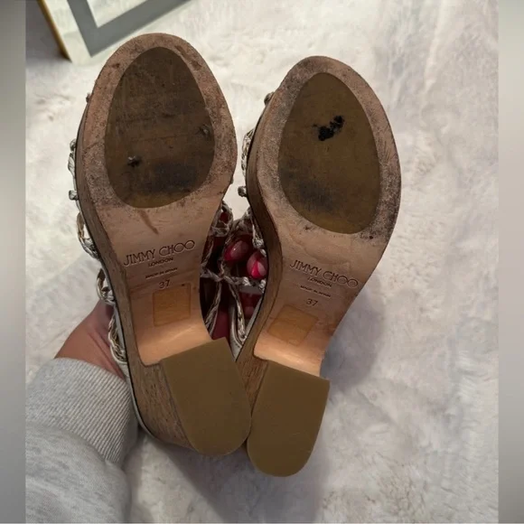 Jimmy Choo Women's Beige Sandals - Picture 4 of 4